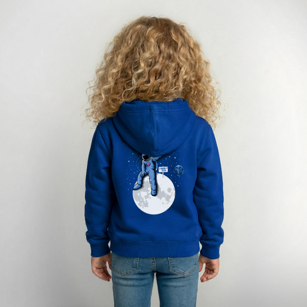 DVIZHWEAR Kids – Miss You From Space Hoodie - bright royal