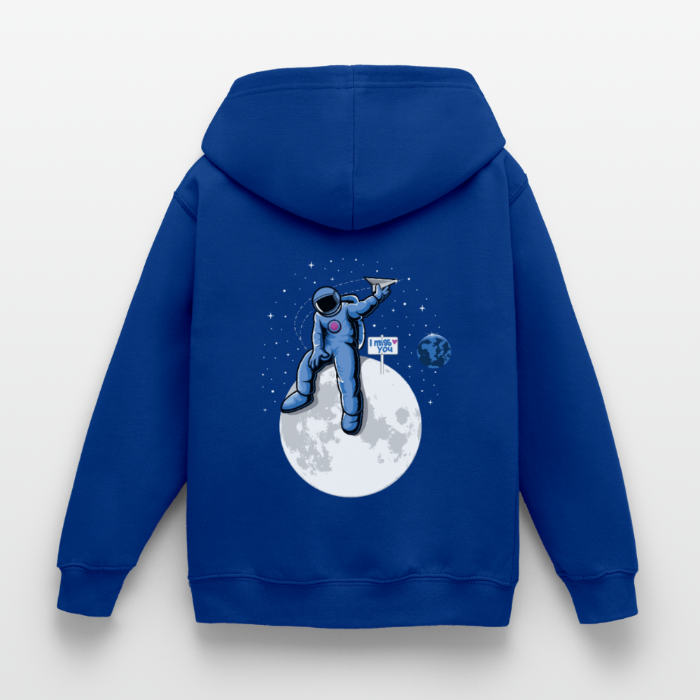 DVIZHWEAR Kids – Miss You From Space Hoodie - bright royal