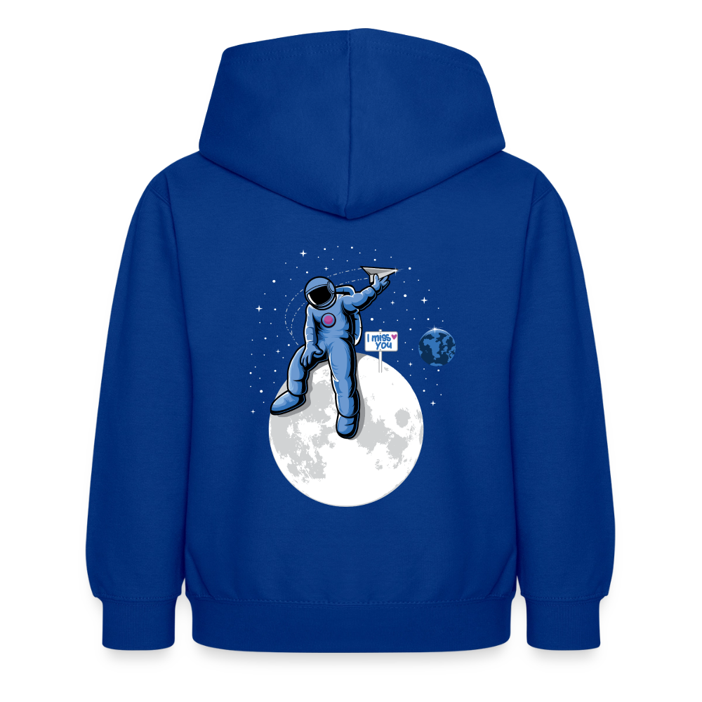 DVIZHWEAR Kids – Miss You From Space Hoodie - bright royal