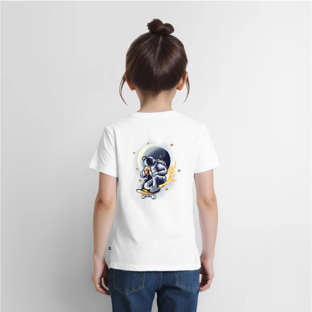 Space Rider Kids T-Shirt – Astronaut Streetwear | DVIZHWEAR - white